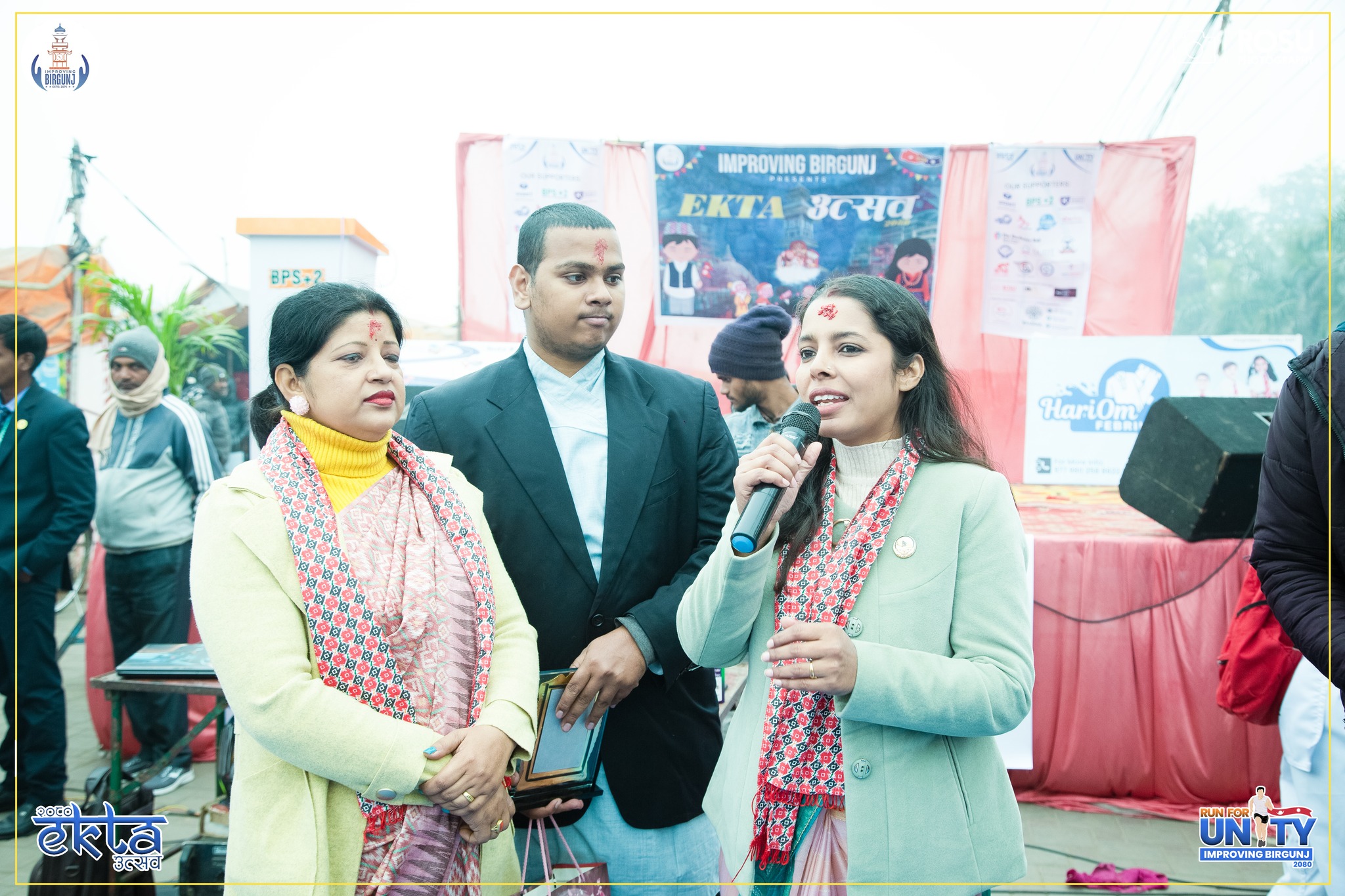 Group of volunteers at a community event