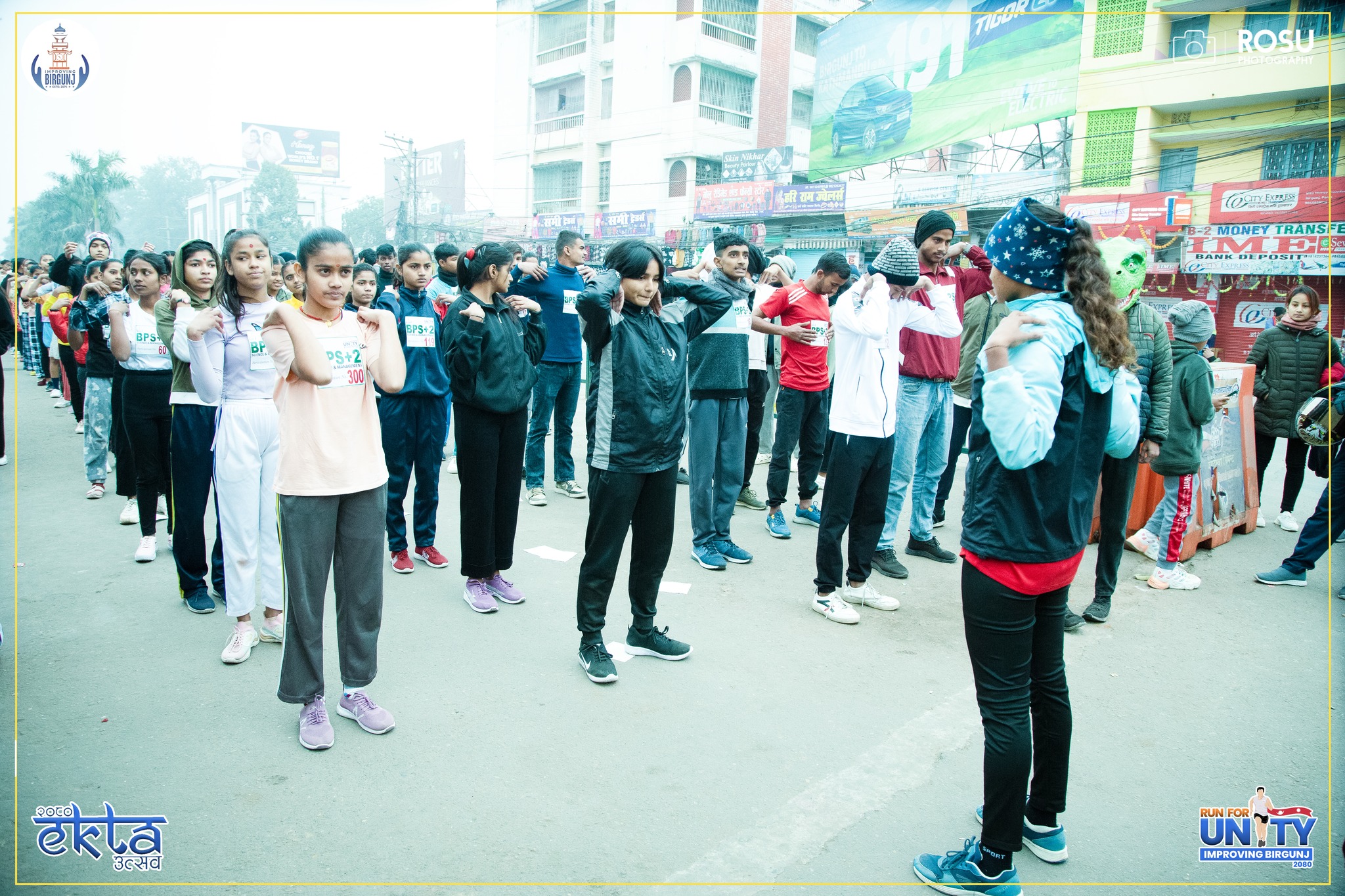 Team of volunteers at a community event